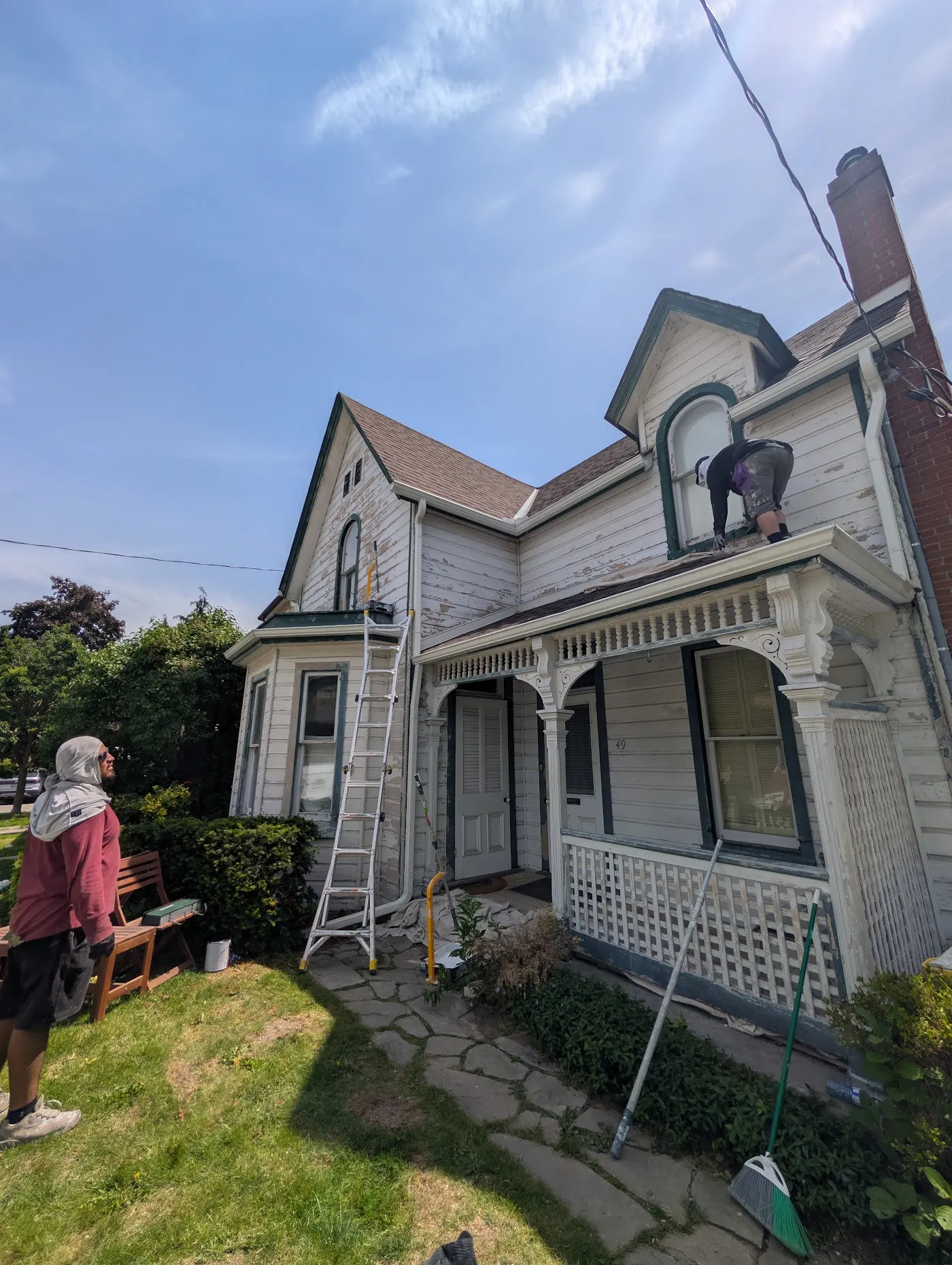 Full exterior repaint of a heritage home in the GTA